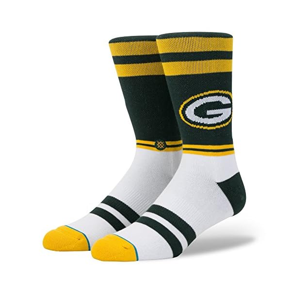 Stance M558C17GRE Men’s Packers Tigerstripe Socks Packer Fan Cave