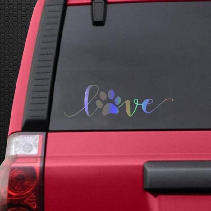 Amazon Co Jp バンパーステッカー12 7cmの 3 9センチメートルの愛の犬の足跡車ステッカーオートバイ反射装飾的なステッカーバンパー ステッカー Pperfect ホーム キッチン