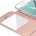 iPhone 8 Case, iVAPO iPhone 8 Cover with View Window Cover Leather Case with Stand and Metal Sensor iPhone Case for iPhone 8 iPhone 7 iPhone 6 4.7inch Rose Gold