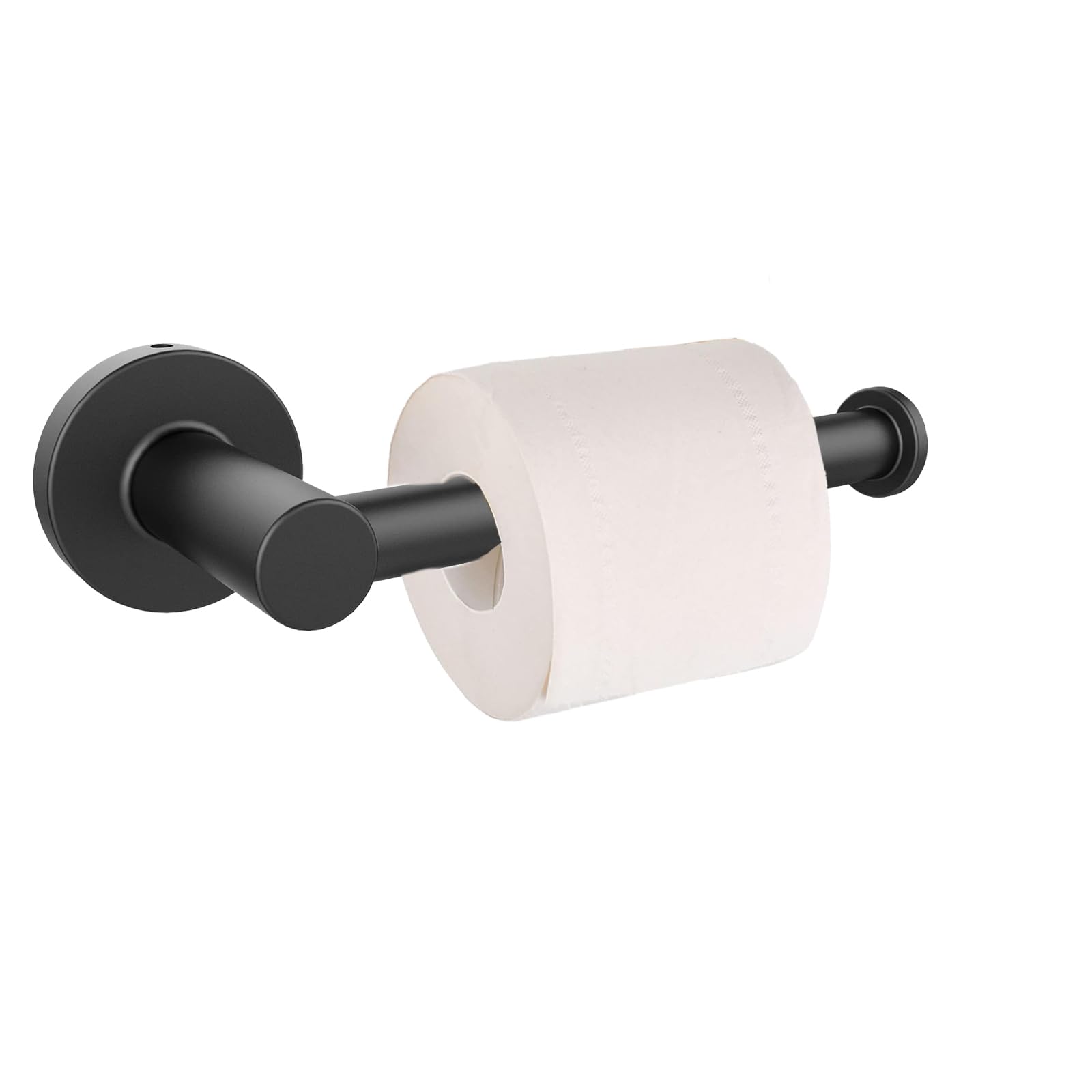 ieron Toilet Tissue Holders Bathroom, Toilet Roll Holders Bathroom Tissue Paper Dispenser SUS304 Stainless Steel Screws Wall Mounting-Black