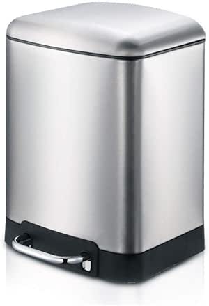 KODH Papeleras Acero Inoxidable Bote de Basura Pedal Touch Bin Paso