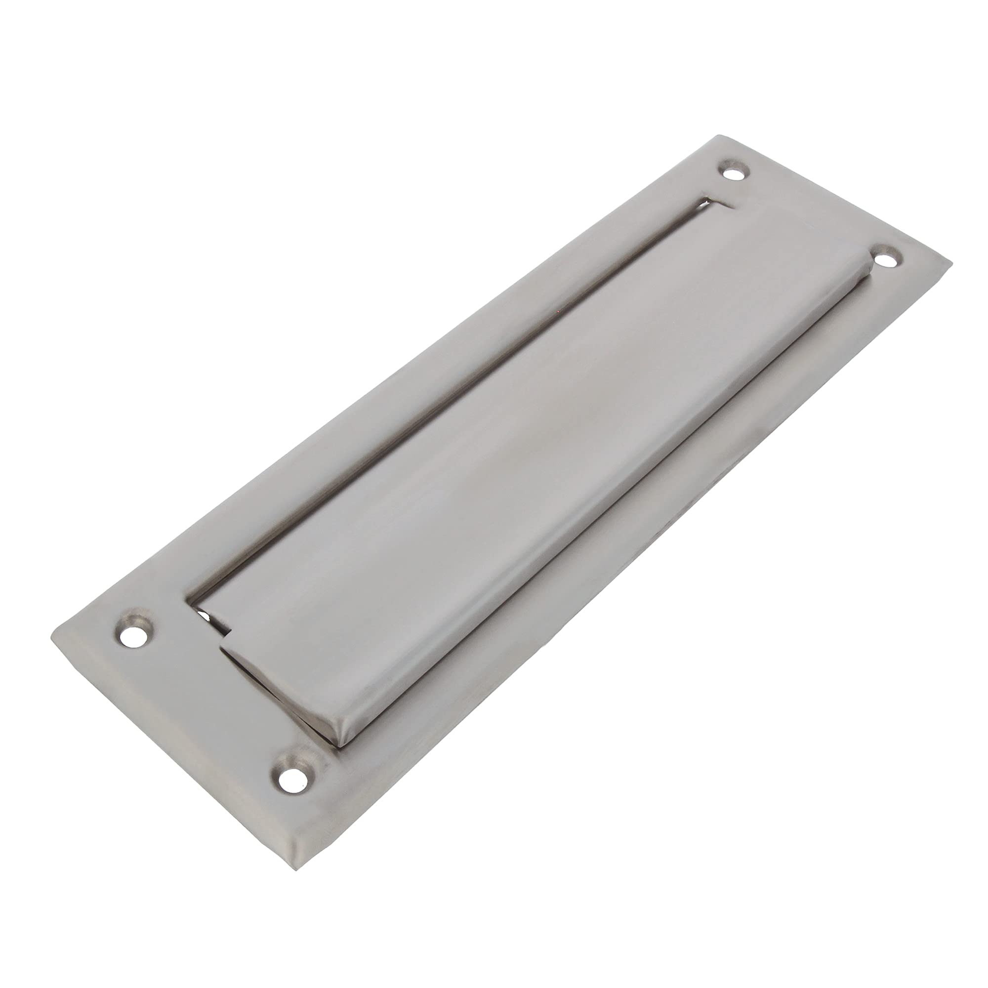 Amig - Mail Slot Stainless Steel Silver Mod. 1 - Flap for Walls or Doors - Letter Collector with Stainless Steel Cover - 254 x 78 mm - Slot Size: 198 x 48 mm - Silver Color - Letter Slot — image 1