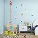 Witkey Spaceship Rocket Growth Height Chart Wall Stickers Wall Decals Removable Art Home décor PVC for Kid Room Bedroom Wallpaper