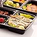 Pakkon 3 Compartment Bento Box with Airtight Lid, 10 Pack