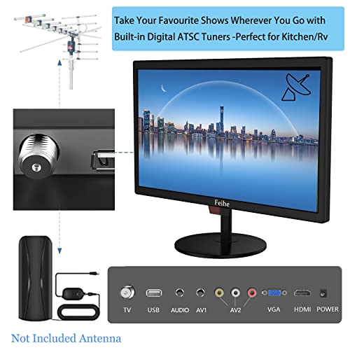 Feihe 19 Inch Flat Screen TV Built in Digital ATSC Tuners, 720p LED TV