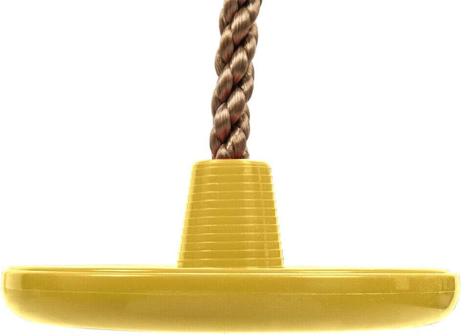 CCTRO Climbing Rope with Platforms and Disc Swing Seat Green - Playground Accessories(Yellow): Toys & Games