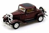 1932 Ford 3-Window Coupe, Burgundy - Yatming 94231 - 1/43 Scale Diecast Model Toy Car