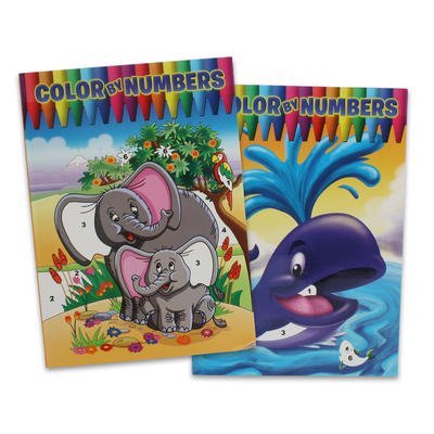 2 Pack Assorted Color By Numbers Series II Coloring Books