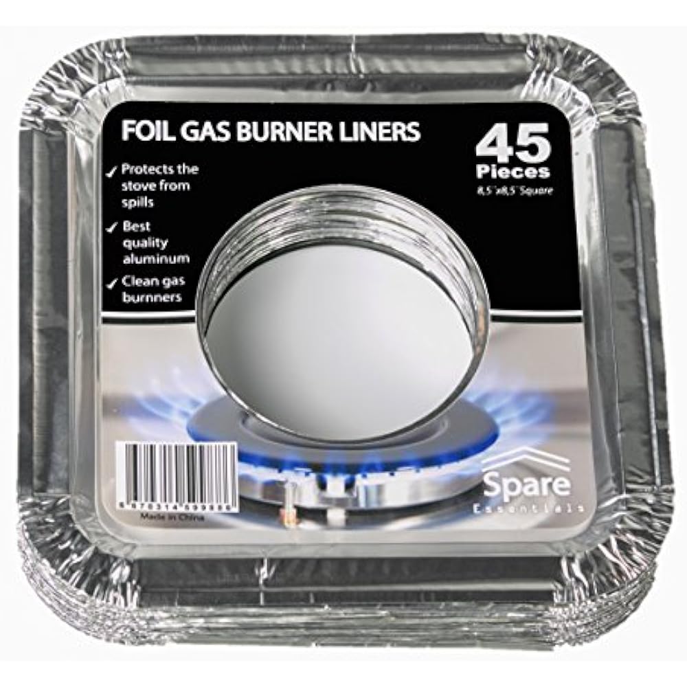 45PACK Bakeware Aluminum Foil Square Stove Burner Covers Range