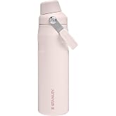 STANLEY IceFlow Fast Flow Bottle, 24 oz, Rose Quartz | Angled Spout Lid | Lightweight and Leakproof for Travel and Sports | Easy Carry Handle | Insulated Stainless Steel | BPA-Free