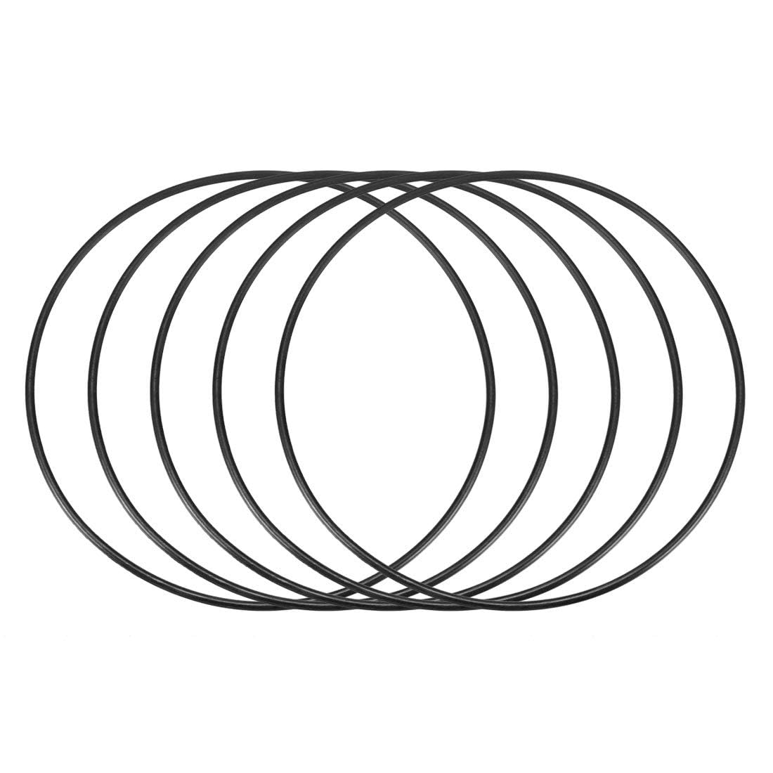 TA-VIGOR 5Pcs Nitrile Rubber O-Rings, 150mm OD 143.8mm ID 3.1mm Width Rubber Washers Spacer O-Rings Gasket kit, Metric Sealing Gasket for Hose, Faucet, Automotive, Plumbing