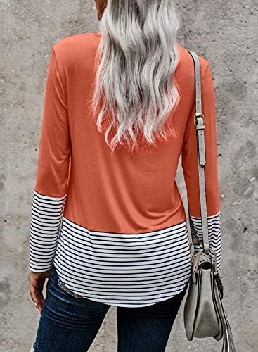 Diukia Women's Fashion Printed Color Block Long Sleeve Tops Patch Pocket Tunic Shirt S-2XL 5 Diukia Women's Fashion Printed Color Block Long Sleeve Tops Patch Pocket Tunic Shirt S-2XL
