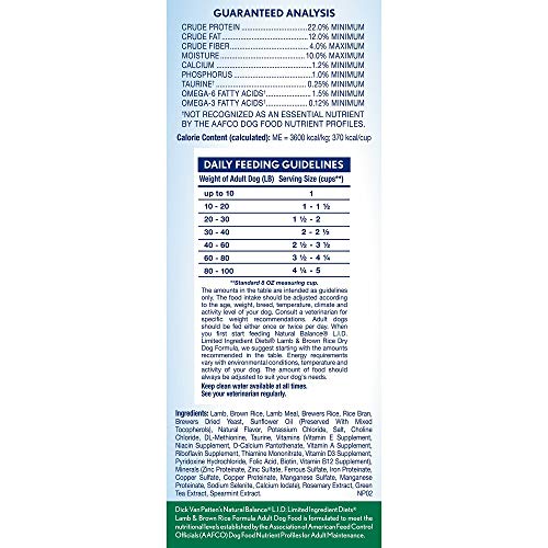 natural balance serving size
