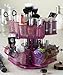 Nifty 2-Tier Cosmetic Organizing Carousel - Rose Powder Coat Finish, Spins 360-Degrees, Cosmetic Bathroom or Bedroom Vanity Storage, Beauty Supplies Organizer, Lazy Susan Platform