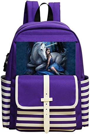 Mini School Backpack For Kindergarten Unisex Kids,Print Blue Moon,Purple