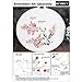 Embroidery Kit, Creative Flower Hand Embroidery Cross Stitch Starter Needlepoint Crafts Kit with Color Pattern Cloth, Embroidery Hoop, Color Threads and Tools Kit for Home Decor (Jakaranda)