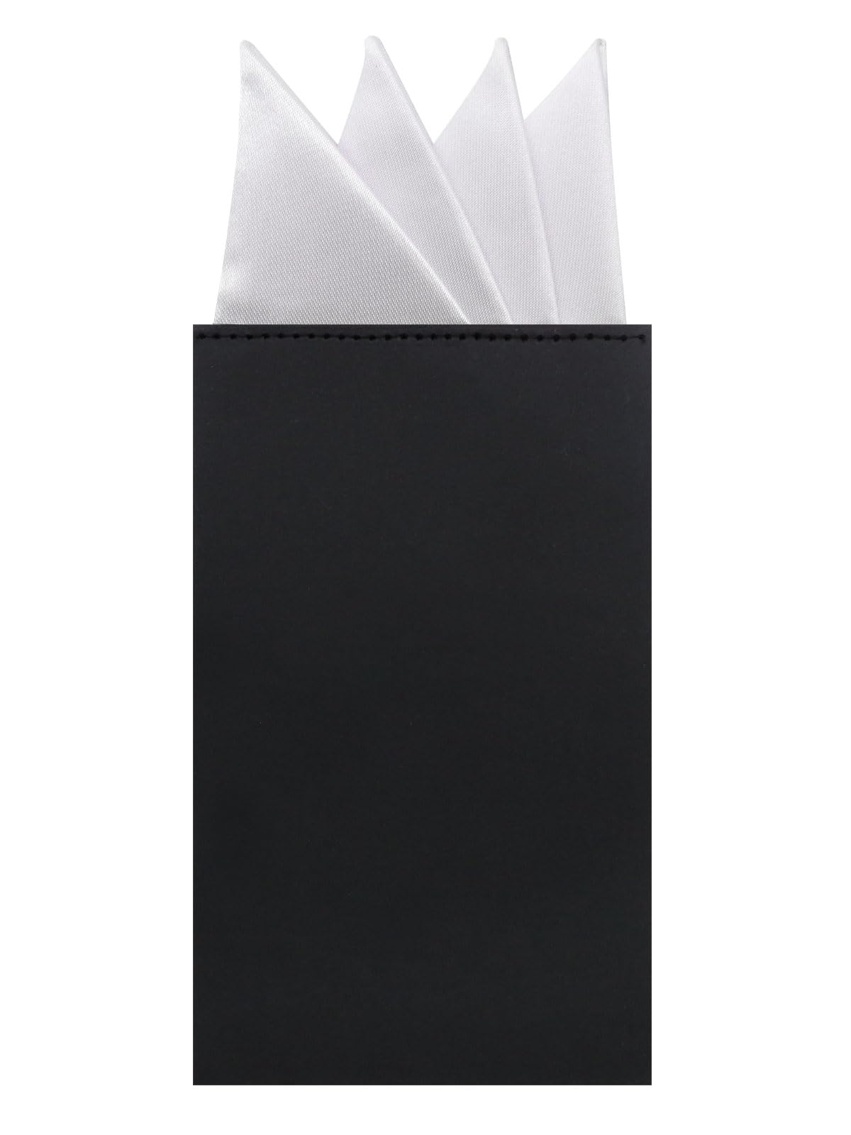 Photo 1 of Luckyvestir Pocket Squares for Men Prefolded, Mens Handkerchiefs on Card, White Black Pocket Square for Suit Jacket Tuxedo (1 pcs: White)
