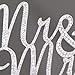 Ella Celebration Mr and Mrs Wedding Cake Topper Rhinestone Monogram Decoration Cake Toppers Mr & Mrs (Silver)