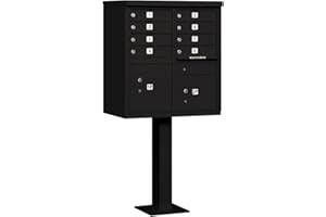 Salsbury Industries 3308BLK-U 8 A Size Doors, United States Postal Access Type I Cluster Box Unit, Black