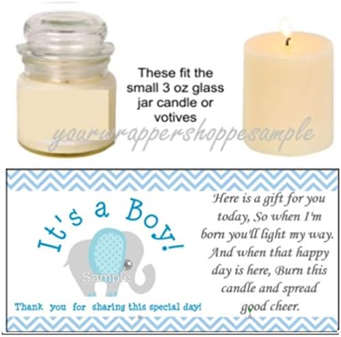 baby boy candle favors