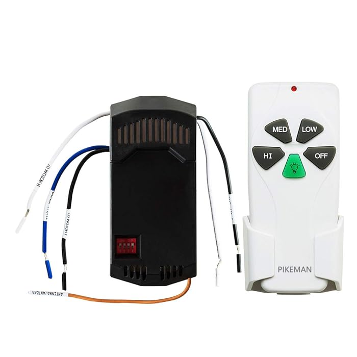 Universal Ceiling Fan Remote Control and Receiver Complete Kit replace Hampton Bay Harbor Breeze Hunter Westinghouse KUJCE9103 2AAZPFAN-53T FAN-11T FAN-53T FAN-28R -Pikeman