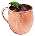 Moscow Mule Full Copper Mug – Authentic Solid Pure All Copper Cup – 16oz Rounded Old Fashioned Design – Hand Hammered Finish – By Stubborn Mule