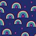 Lone Cone Kids' Insulated Lunch Box - Fun Patterns for Boys and Girls, Hearts and Rainbows, Standard