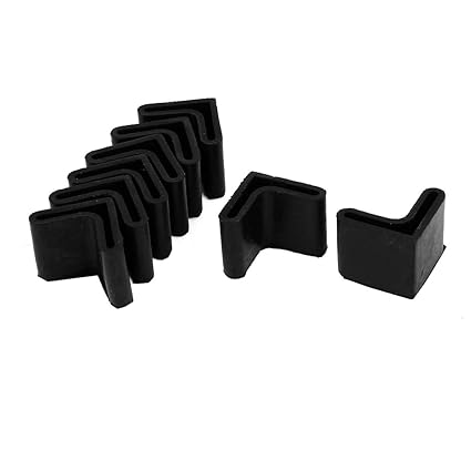 Sellify 24mm x 24mm L Shape Furniture Angle Rubber Pad Foot Leg Cover Protector 8PCS