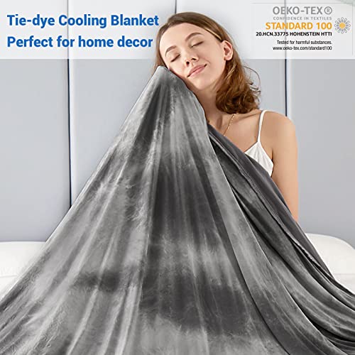 TOPCEE Cooling Blanket Queen Size for Night Sweats Decorative Tie Dye