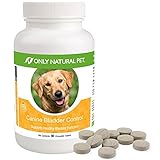 Only Natural Pet Canine Bladder Control for Dogs - Helps with Pet Incontinence and Strengthen Bladder - 90 Chewable Tablet Pills