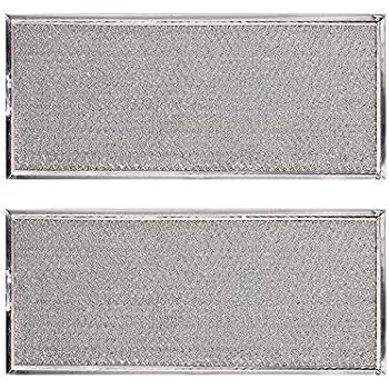 KONDUONE 2-Pack of W10208631A Filter for Whirlpool Microwave Oven Grease Filter Approx. 13
