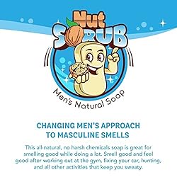 Nut Scrub Men's Bar Soap, 5 Oz Deodorant Bath Bars