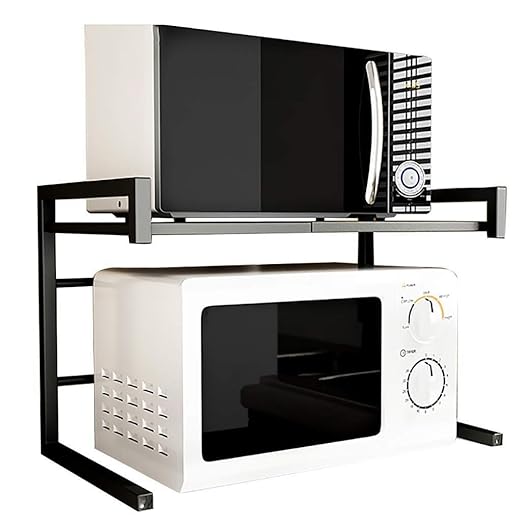 WOYQS 2 Capas de aleación de Aluminio Microondas Estante Estante ...