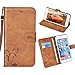 CORNMI Design for i6 / 6S Case, Premium Vintage Flip Wallet Leather Magnetic Closure Cover Skin for i6 /6S 4.7 inch with Card Slots and Wrist Strap (Brown)