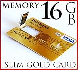 iView-HD 16GB USB 2.0 Gold Credit Card Flash Drive High Speed Memory Stick view 2