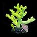 Uniclife Glowing Effect Artificial Coral Plant for Fish Tank, Decorative Aquarium Ornament (Yellow)