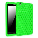 AT&T Trek 2 HD Case (Model 6461A) - Fintie [Honey Comb Series] Light Weight Shock Proof Silicone Protective Cover [Anti Slip] [Kids Friendly] for 8-inch AT&T Trek 2 HD (2016), Green