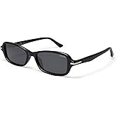 SOJOS Trendy Polarized Petite Rectangle Sunglasses Womens Mens Retro Skinny 90s Y2K Thin Shades SJ2376