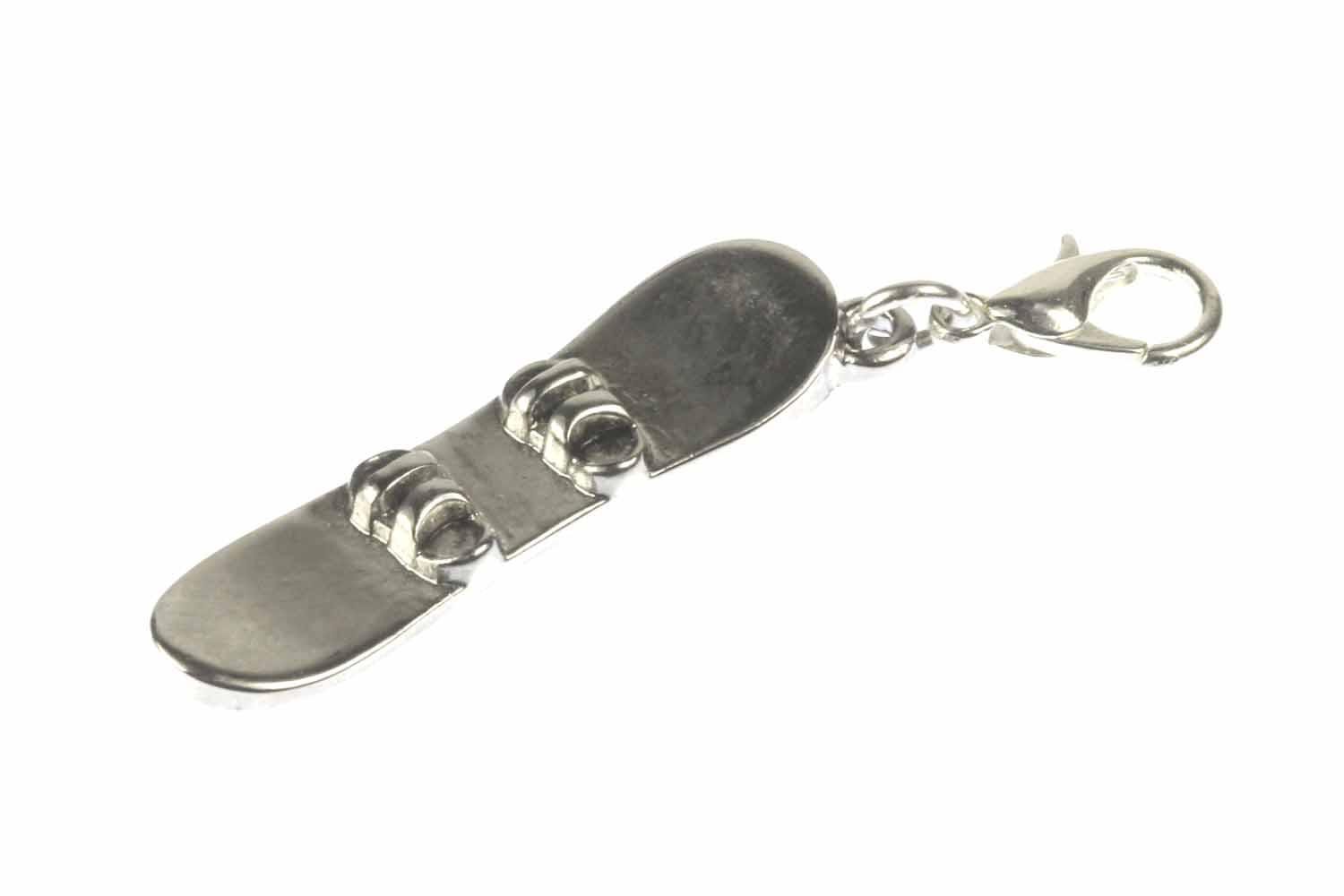 Miniblings Snowboard Charm Pendant Bracelet Wristlet Winter Boarding Board Silver