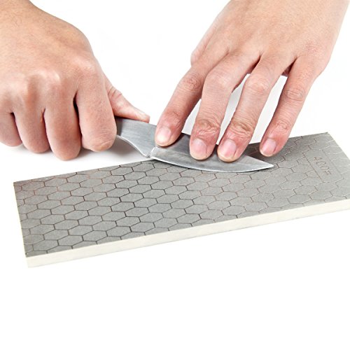 Double Dual Sided Sharpener Diamond Knife Sharpening Stone Whetstone (400# 1000#)