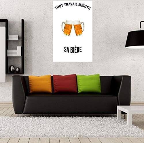 Scarica Gratis Images Fabulous Poster Affiche Tout Travail Merite Sa Biere Amitie Alcool le plus cool par