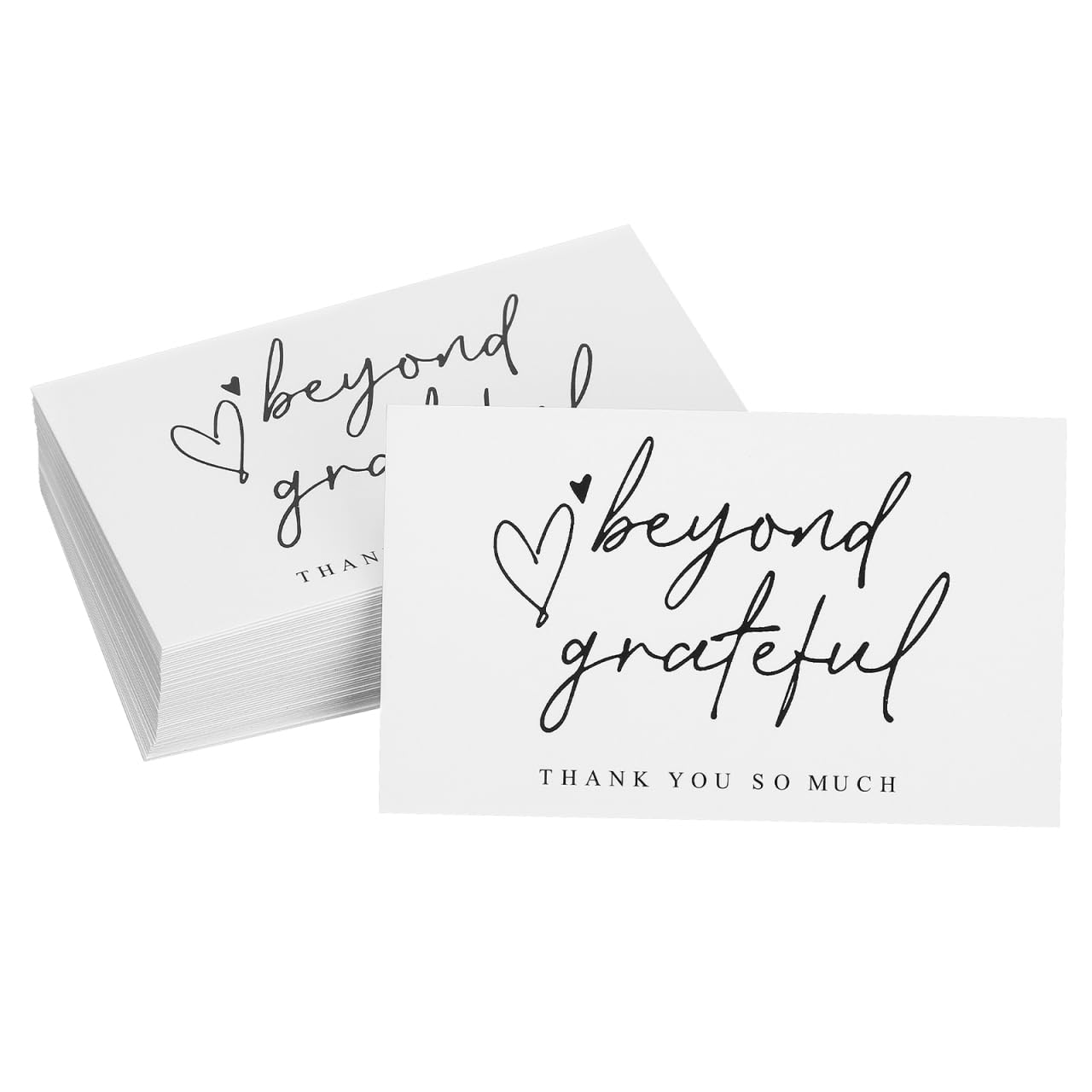 EXCEART Thank You Cards for Business 100 Pack Small Decorative Greeting Cards with Envelopes Ideal for Customer Appreciation Shopping Thanks Postcards