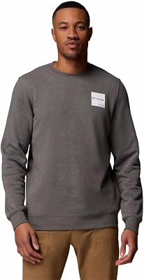 Herren Trek Crew-Sweatshirt, Charcoal Heather/Boxy Brand, L EU