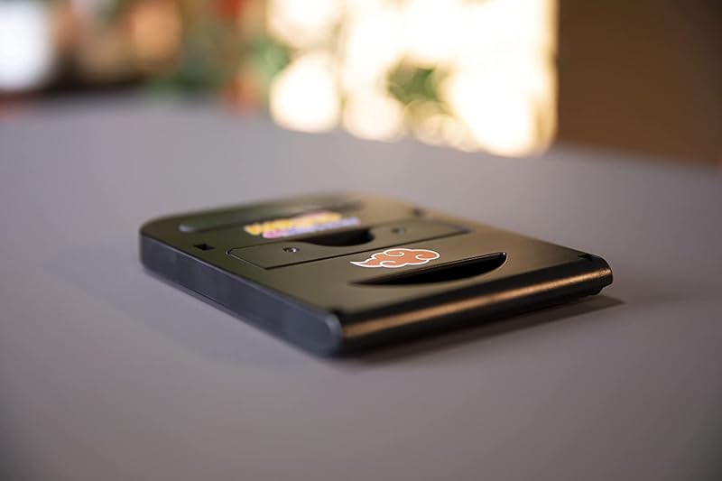 Naruto Shippuden Soporte para Nintendo Switch, Switch 2, Smartphones y tabletas - Posición Ajustable - Diseño Akatsuki - Negro y Rojo