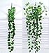 4 Bunches Green Artificial Silk Hanging Vine Plant Leaves for Home Garden Outdoor Wall Decoration