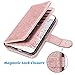 ULAK iPhone 6S Case Detachable Wallet, iPhone 6 Case, Glitter PU Leather Flip iPhone 6S Wallet Case with 7 Card Holder & Detachable Magnetic Hard Cover for iPhone 6/6S 4.7 inch,Bling Rose Gold