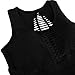 Hopgo Racerback Sports Bras for Women High Impact Gym Running Yoga Bra Longline Athletic Workout Tops Black