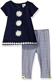 Youngland Baby Girls' Daisy Knit Tunic and Striped Legging