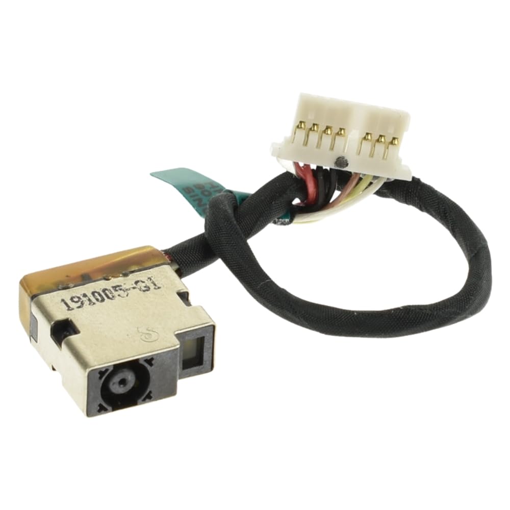 LPUK Charging Port compatible with HP p/n: 799736-F57, 799736-S57, 799736-T57, 799736-Y57, CBL00672-0100, L20475-001, L53538-001, M08887-001 - Replacement DC Jack Power Connector Socket