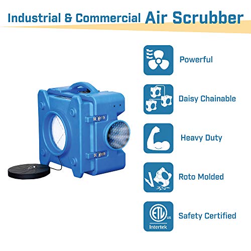 BlueDri 4 Pack BDAS550BL Negative Machine Airbourne Cleaner HEPA
